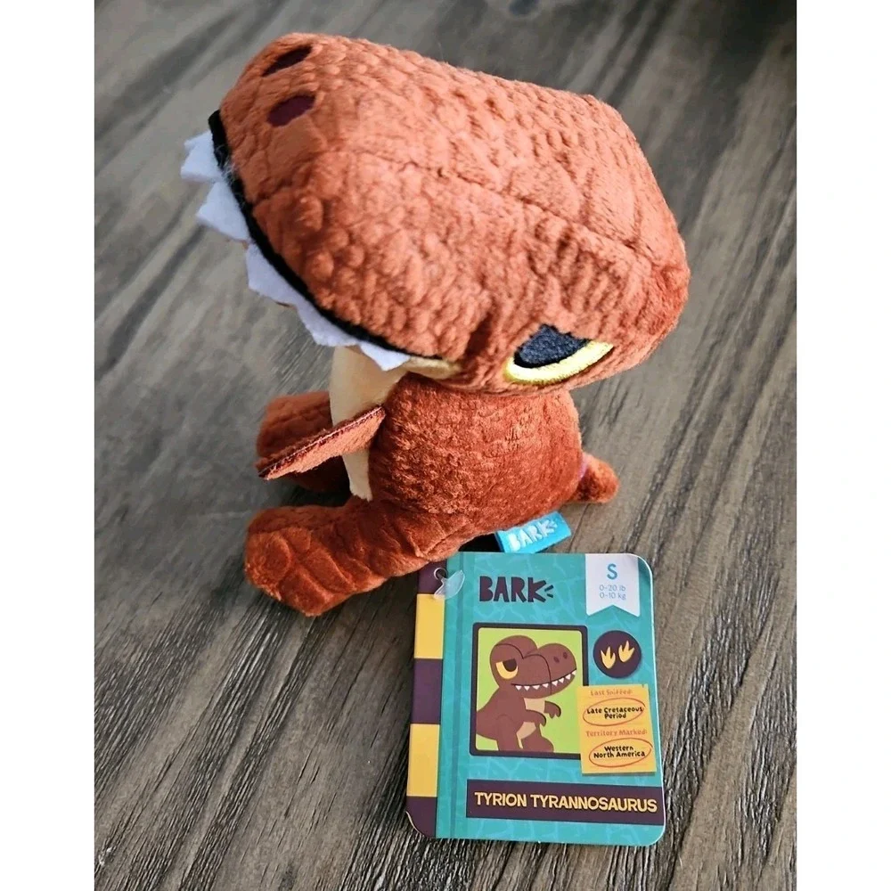 Bark Box Small Tyrion Tyrannosaurus Plush Dog Toy Crinkle Squeaker Dinosaur New